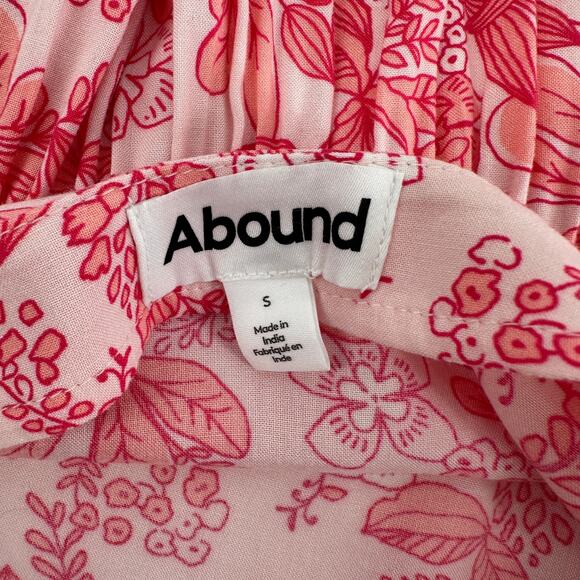 Abound Drop Waist Pink Floral Mini Skirt Flowy Summer Zip Side Womens Small - Picture 5 of 5